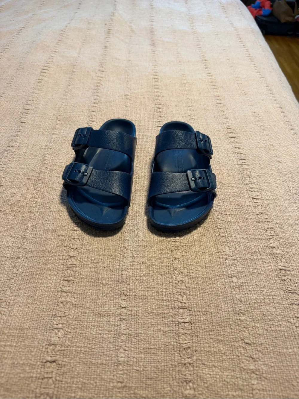 Birkenstock Kids Navy Double Buckle EVA Sandals